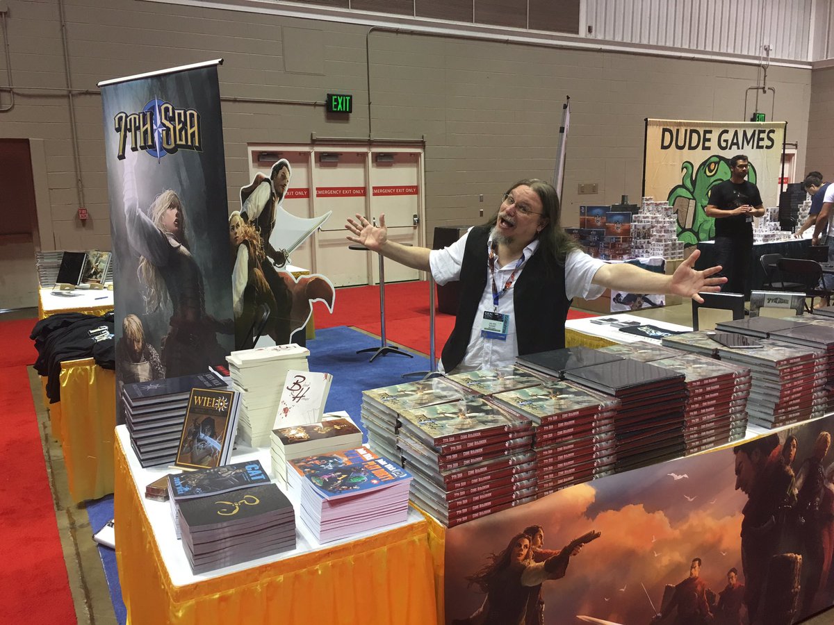 John Wick at GenCon 2016 Booth 3015 with 7thSea Books