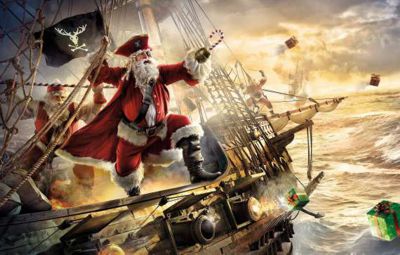 Santa captains ships for Christmas