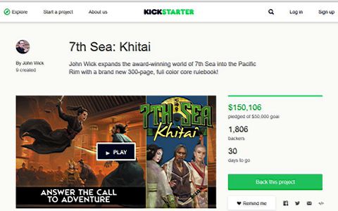 7th Sea Khitai Stretch Goal the Map of Khitai at $150K
